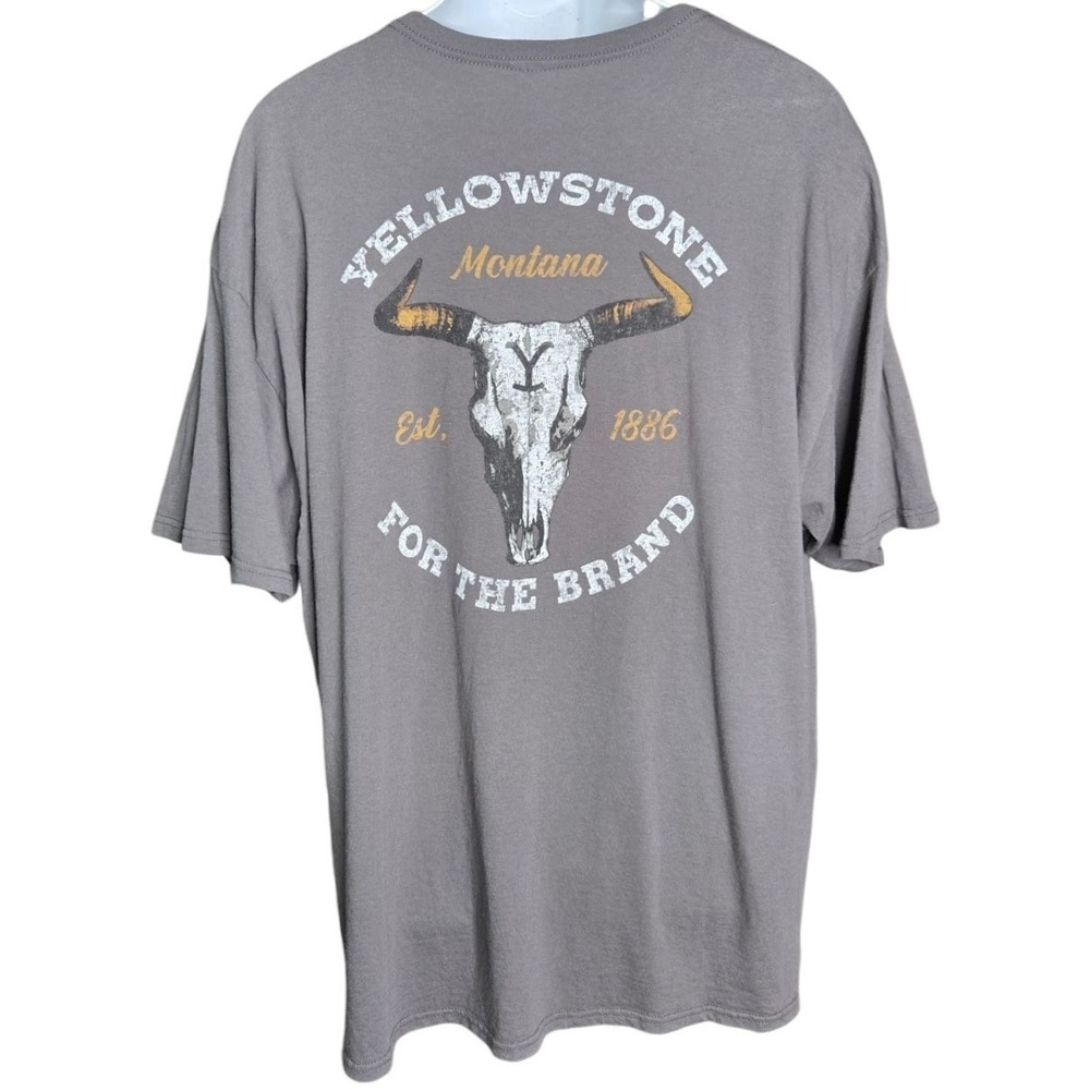 Yellowstone Mens Western Shirt Size 2XL Dutton Ranch Cowboy Longhorn Montana
